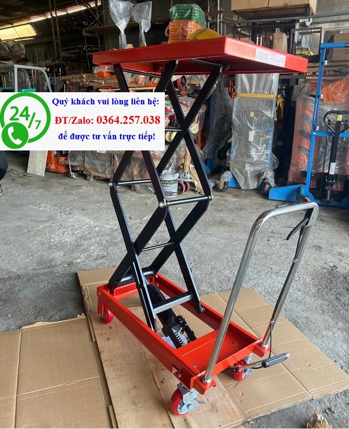 Bàn nâng, xe nâng mặt bàn 350kg nâng cao 1.5m