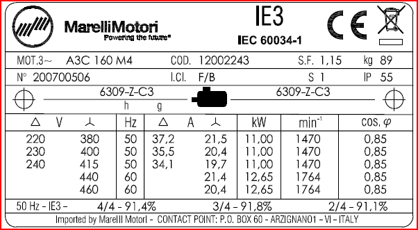 Đại lý phân phối chính hãng Động cơ Marallimotori-Italy tại Việt Nam