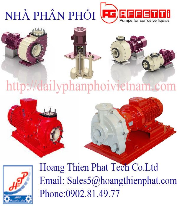 Bơm ly tâm hóa chất Affetti tại Việt Nam