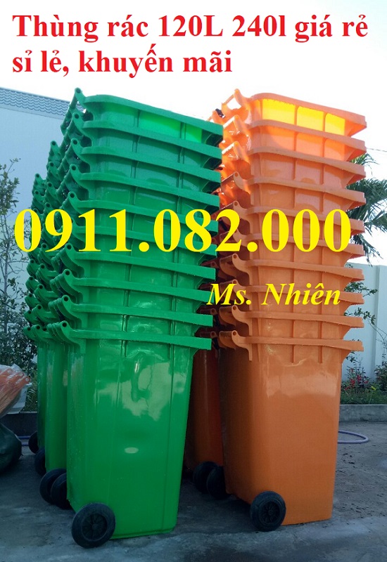 Thùng rác 120 lít 240 lít giá rẻ- thùng rác