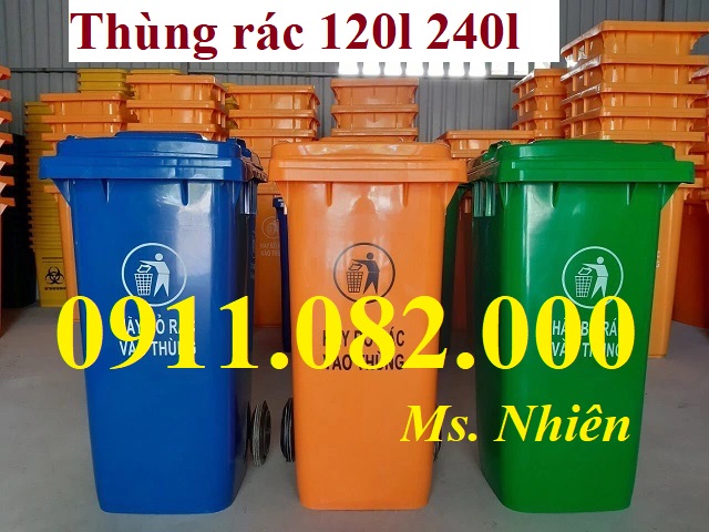 Thùng rác 120 lít 240 lít giá rẻ- thùng rác