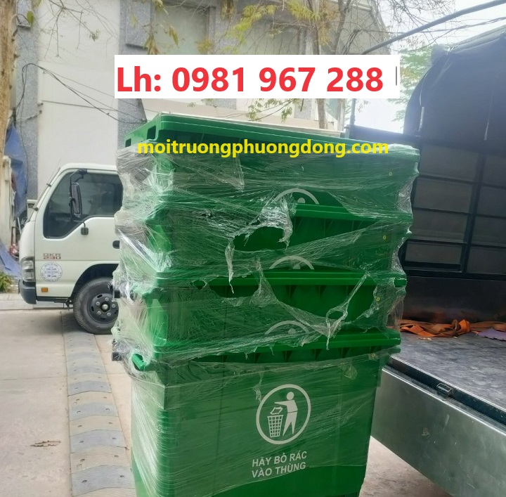 Thùng rác 660l 4 bánh xe nhựa HDPE chất lượng giá rẻ