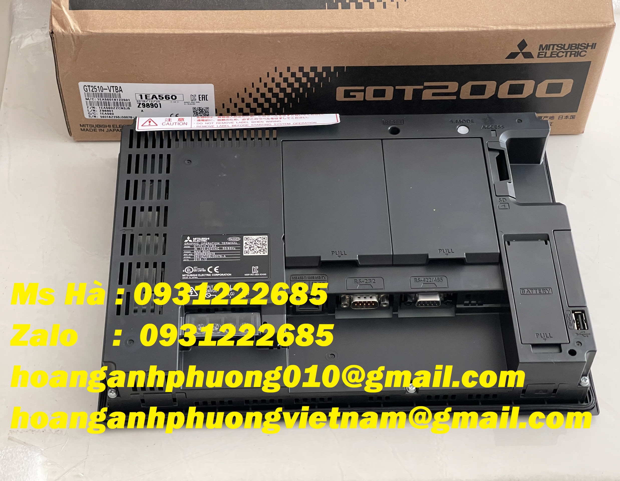 Màn hình chính hãng mitsubishi Japan - GT2510-VTBA - giá tốt