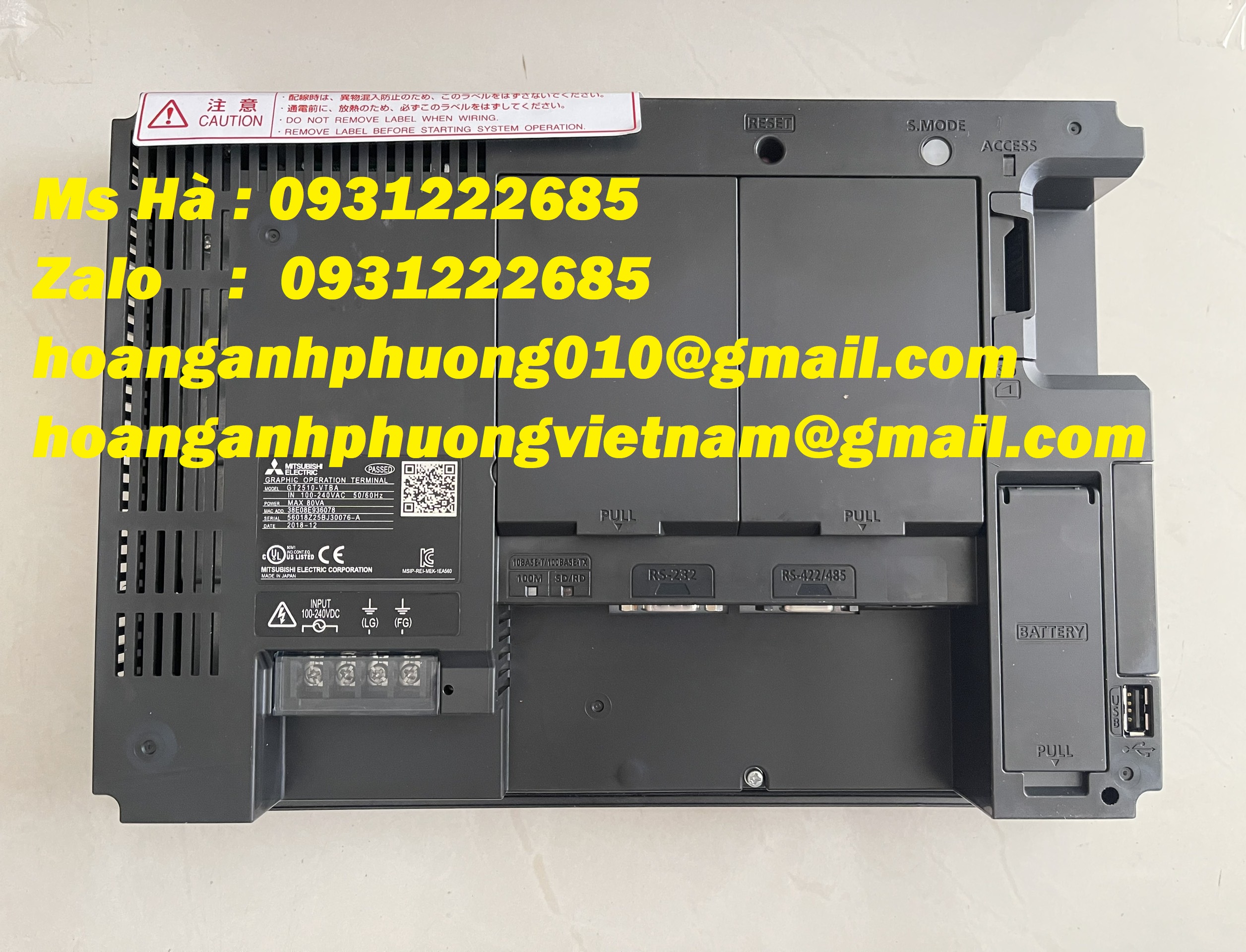 Màn hình chính hãng mitsubishi Japan - GT2510-VTBA - giá tốt