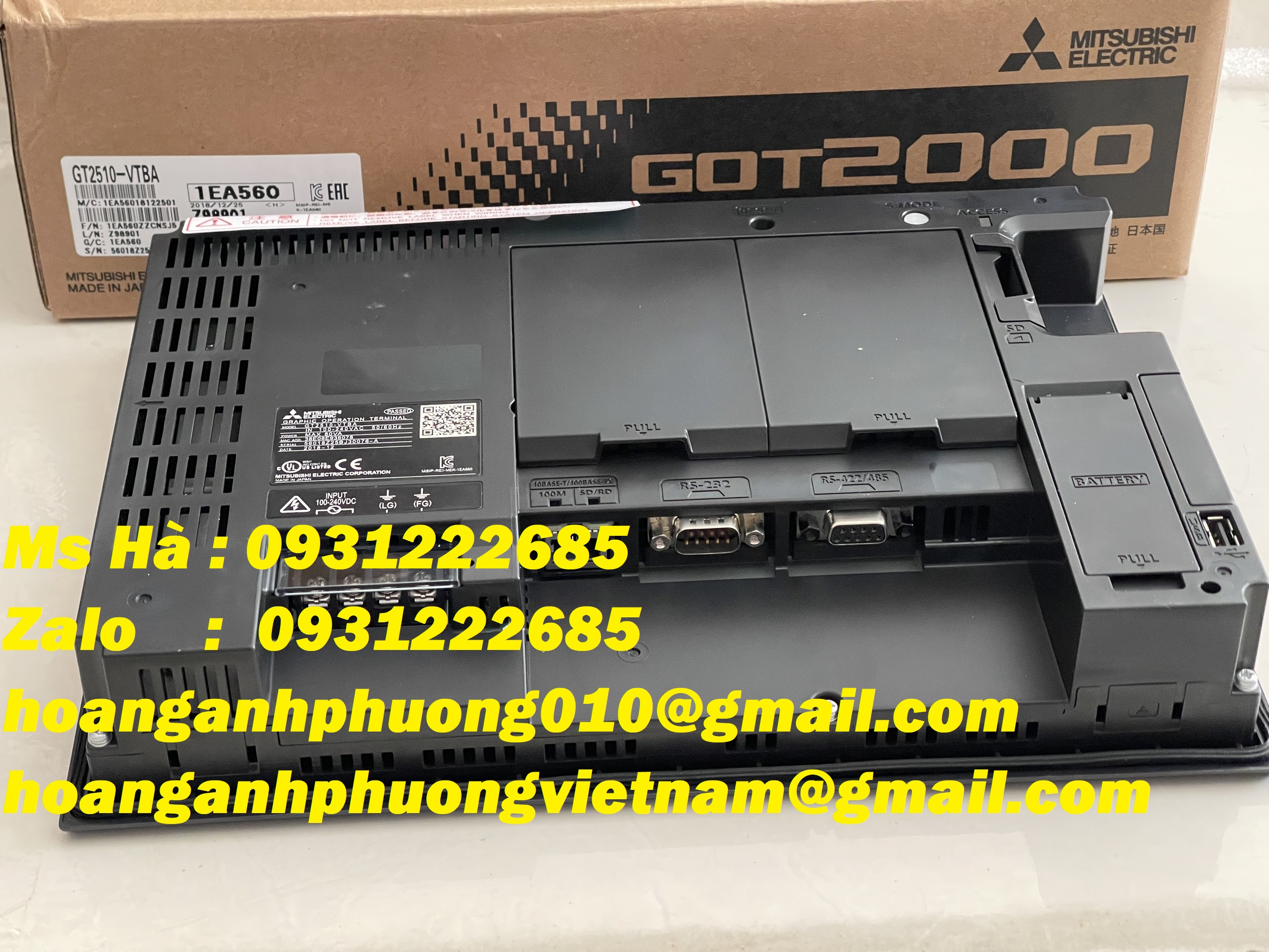 Màn hình chính hãng mitsubishi Japan - GT2510-VTBA - giá tốt