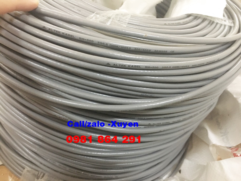 Cáp điều khiển 3C, 3x1.5mm2 bọc kim chống nhiễu Altek Kabel