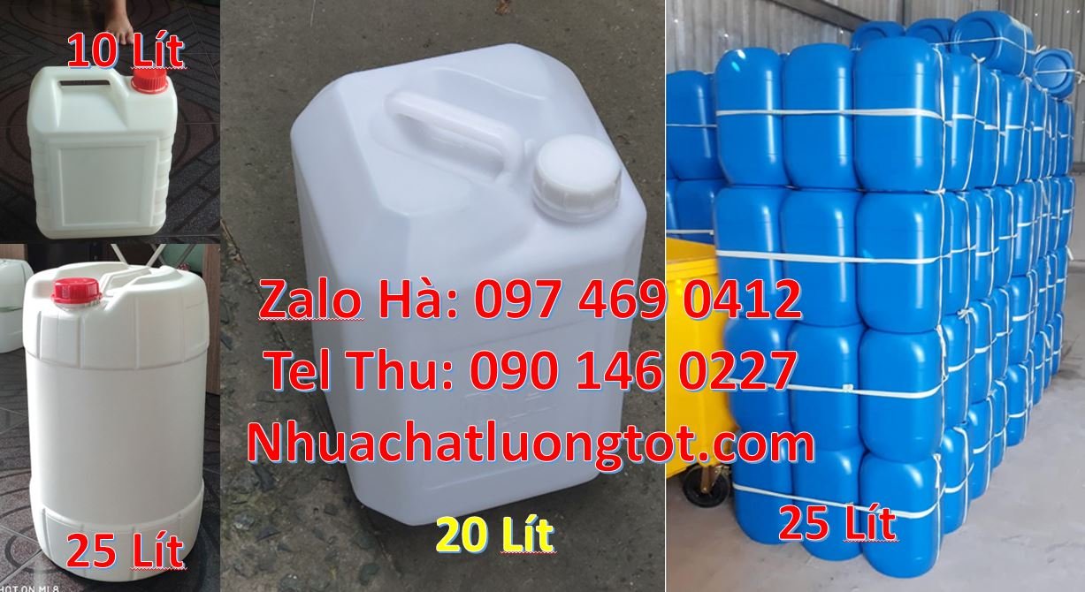 Bán can nhựa 20l có nắp thoát khí,can nhựa 25l đựng nước sinh hoạt rẻ
