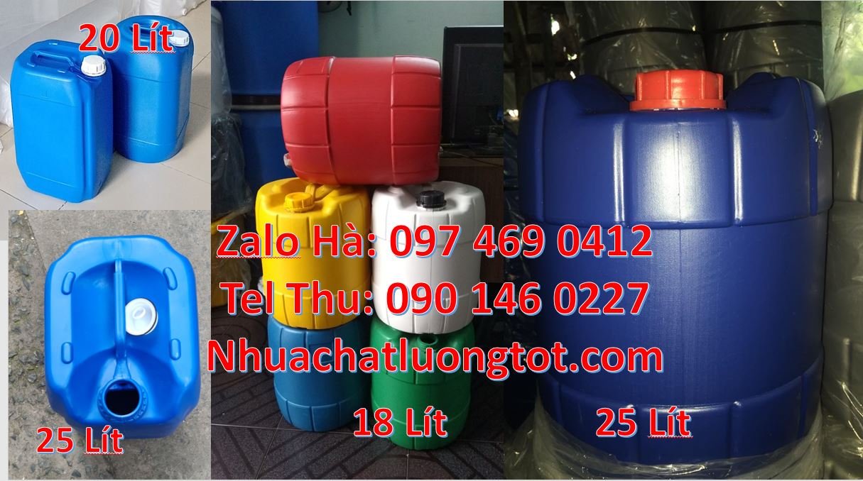 Bán can nhựa 20l có nắp thoát khí,can nhựa 25l đựng nước sinh hoạt rẻ