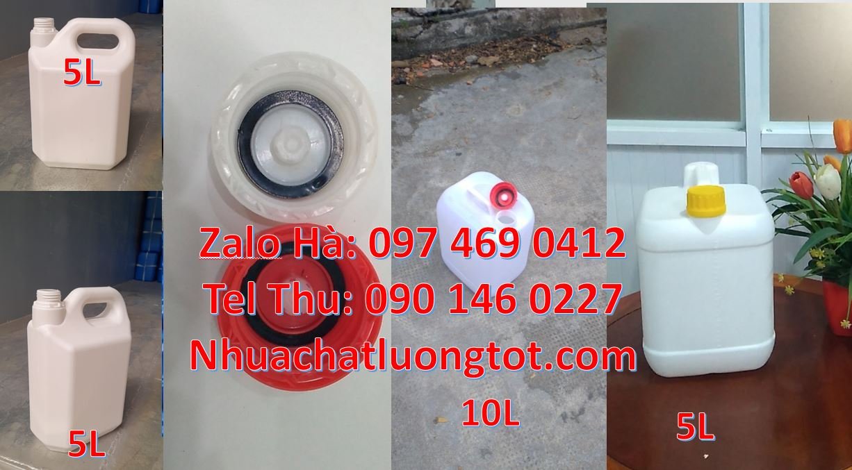 Bán can nhựa 5l có nắp thoát khí,can nhựa 10l đựng chất lỏng gia rẻ