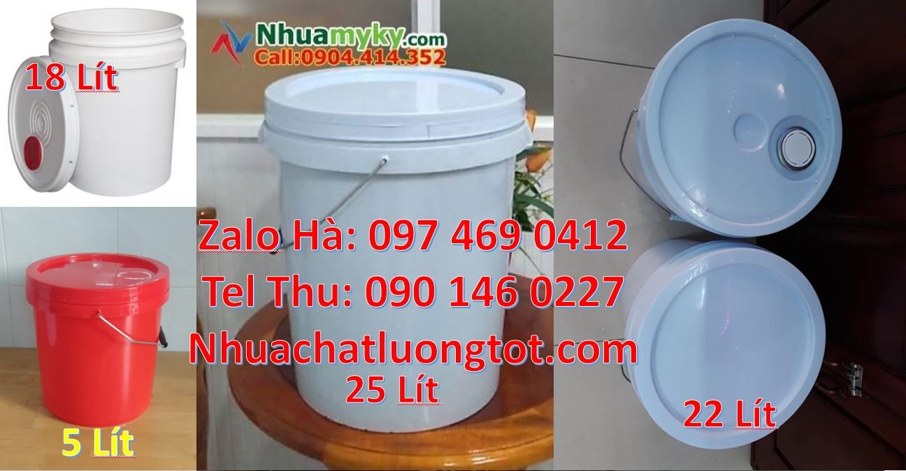 Bán thùng đựng sơn 25l đựng sơn,thùng sơn 20l đựng hóa chất có quai sa