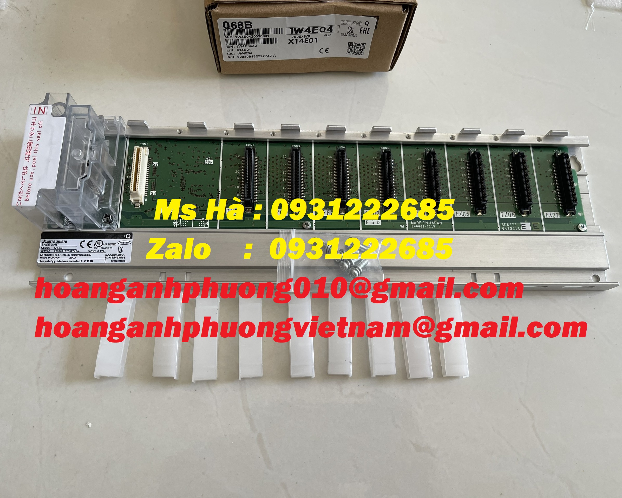 Khe cắm PLC mitsubishi Q68B - bảo hành toàn quốc