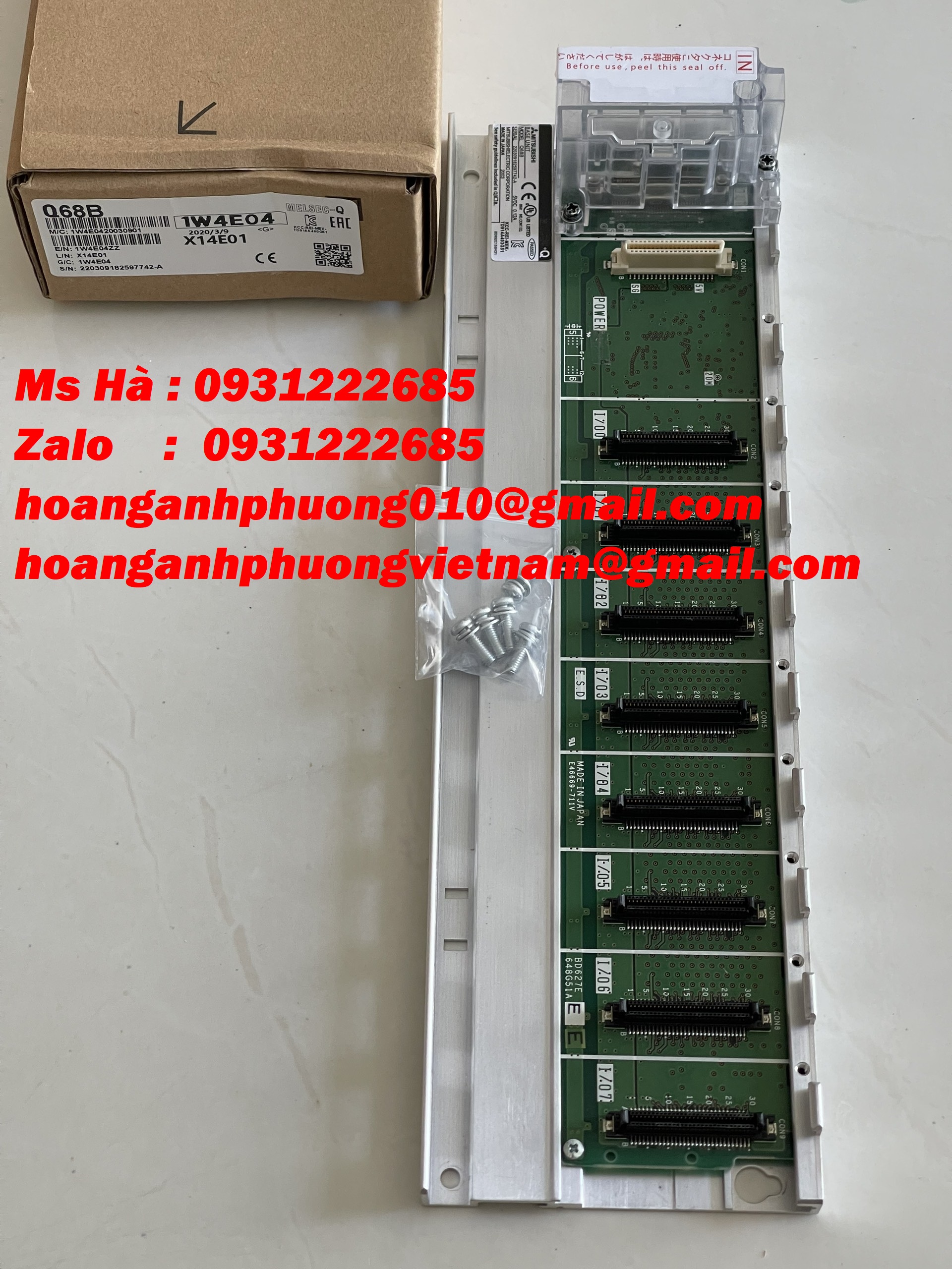 Khe cắm PLC mitsubishi Q68B - bảo hành toàn quốc