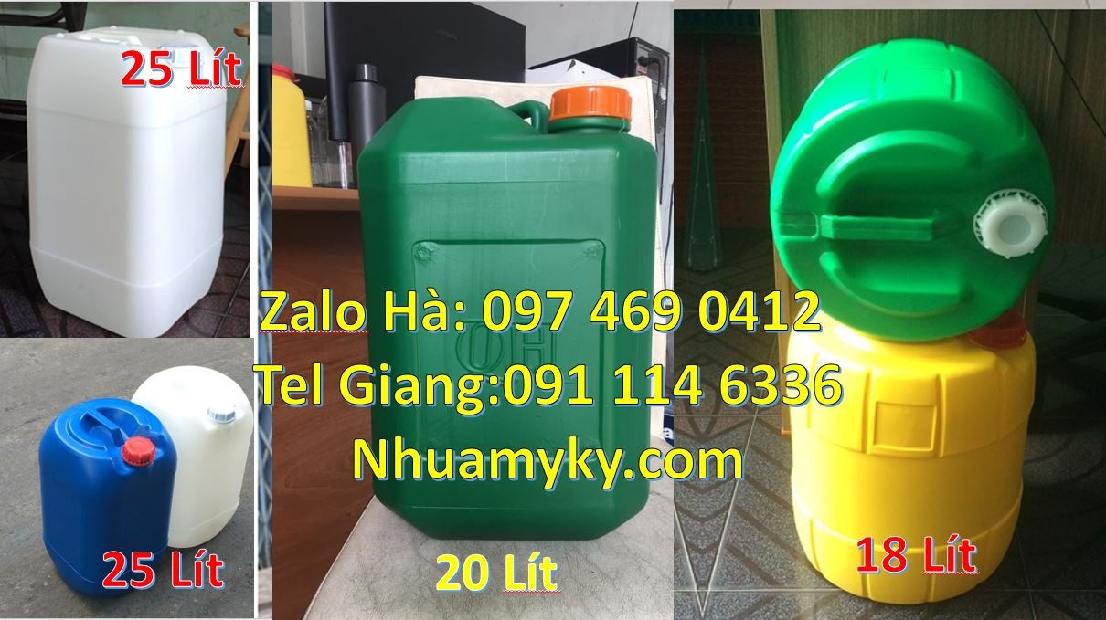 Bán can nhựa 25l có nắp thoát khí đựng hóa chất,can nhựa 30l đựng nước