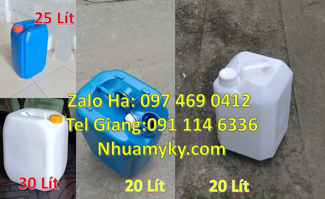 Bán can nhựa 25l có nắp thoát khí đựng hóa chất,can nhựa 30l đựng nước