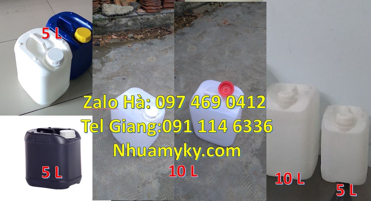 Bán can nhựa 10l có nắp thoát khí giá rẻ,can nhựa 5l đựng nước mắm dầu