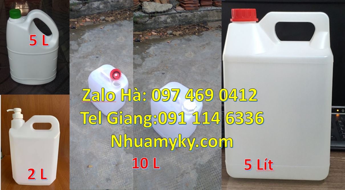 Bán can nhựa 10l có nắp thoát khí giá rẻ,can nhựa 5l đựng nước mắm dầu
