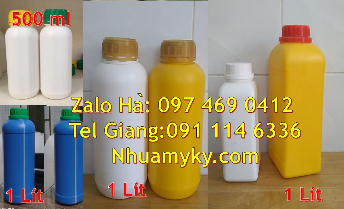Bán chai nhựa lớn 1l có nắp thoát khí,chai nhựa 0.5l đựng gia vị thực