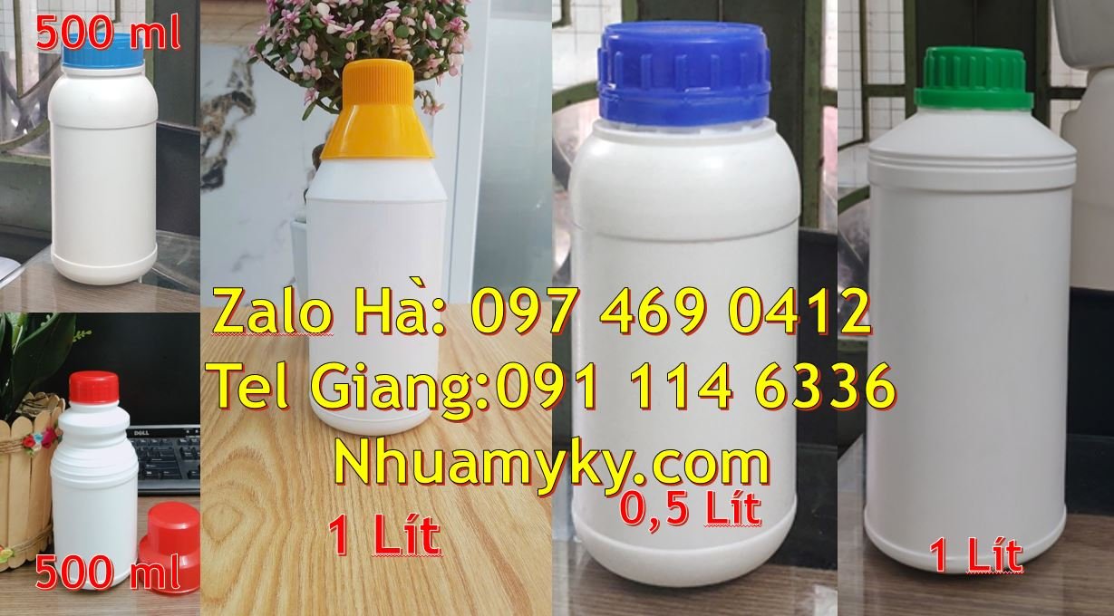 Bán chai nhựa lớn 1l có nắp thoát khí,chai nhựa 0.5l đựng gia vị thực