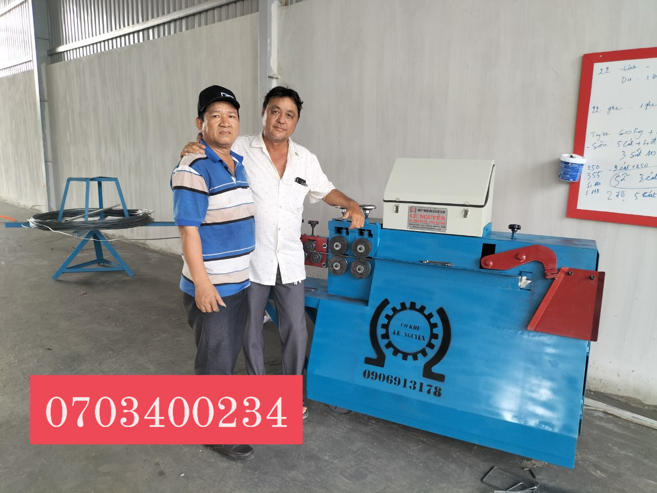 Máy bẻ đai sắt công trình tại Cà Mau