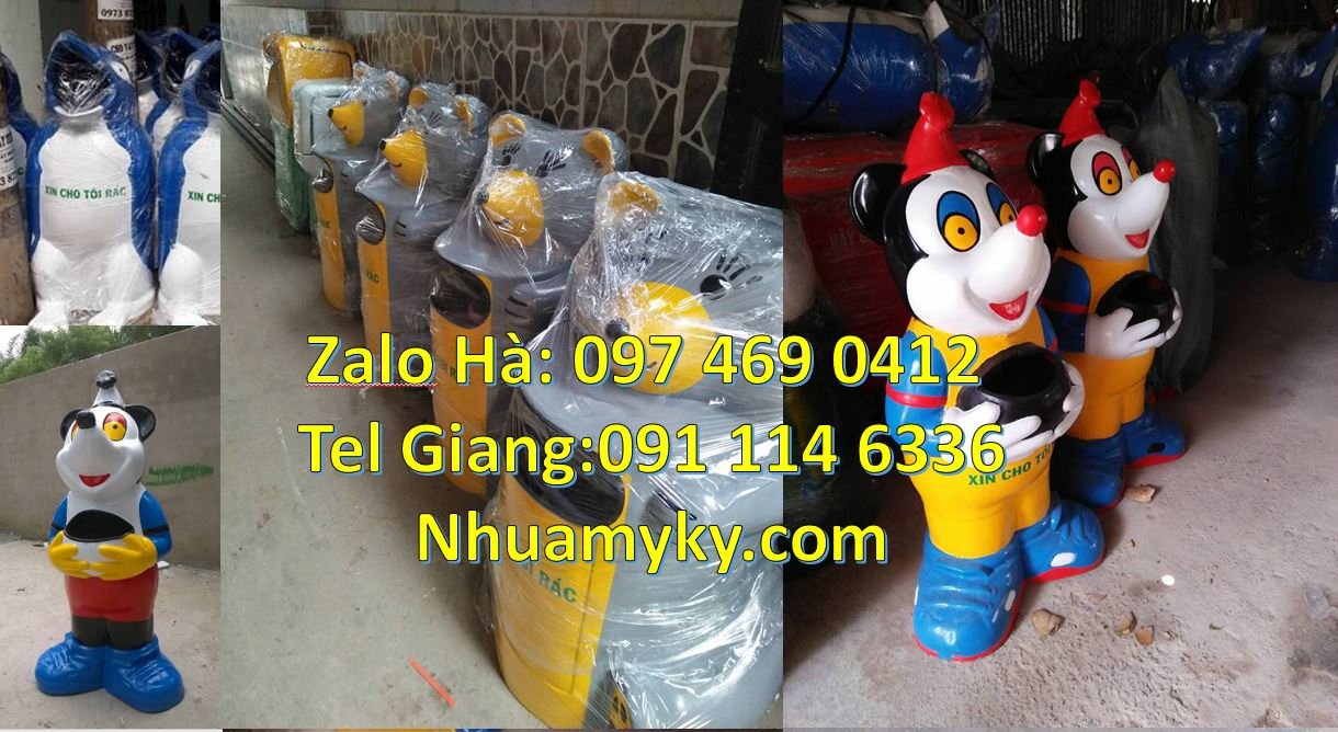 Bán thùng rác hình con vật giá rẻ,thùng rác hình con cá chép màu đỏ