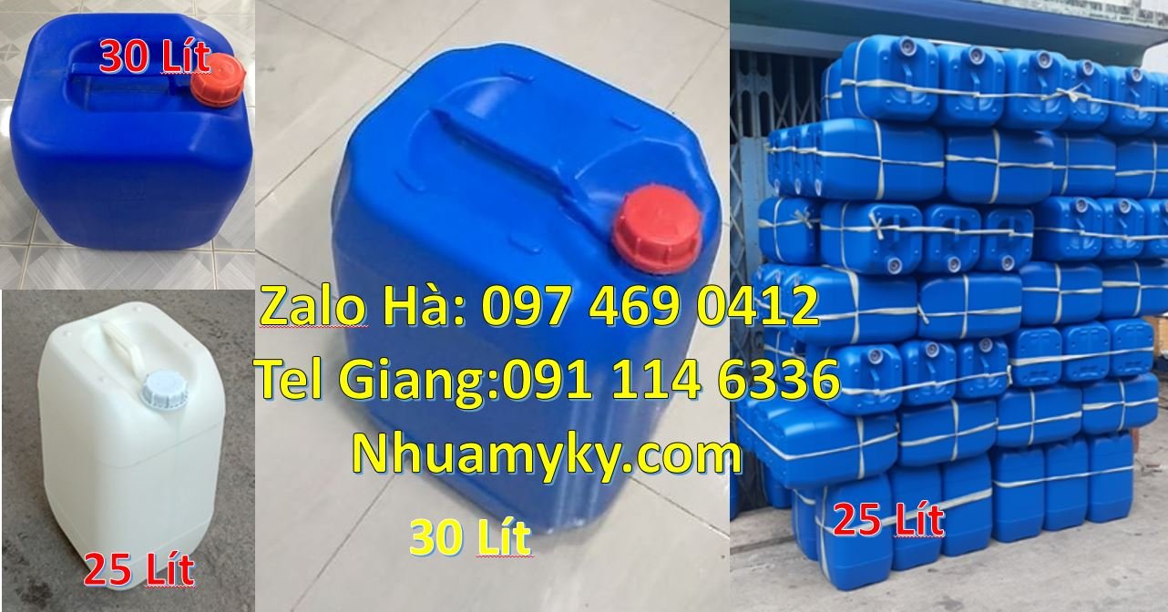 Bán can nhựa 25l có nắp thoát khí đựng hóa chất,can nhựa 20l đựng nuoc