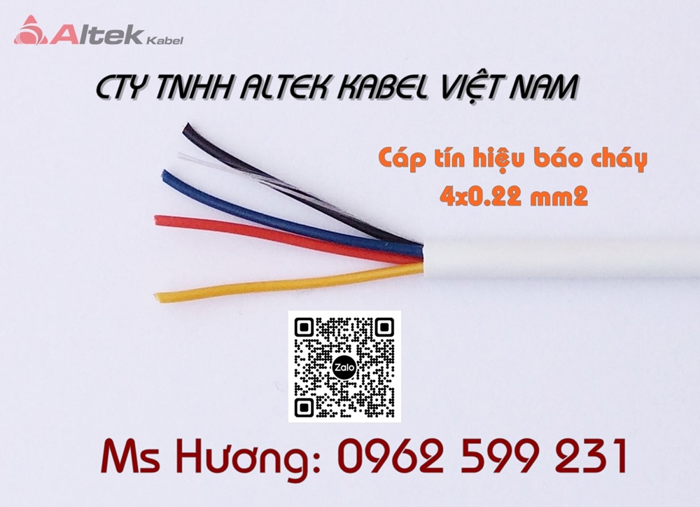 Cáp tín hiệu báo cháy Altek kabel/ Cáp chậm cháy/ báo khói