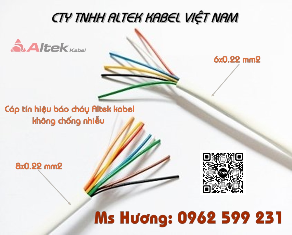 Cáp tín hiệu báo cháy Altek kabel/ Cáp chậm cháy/ báo khói