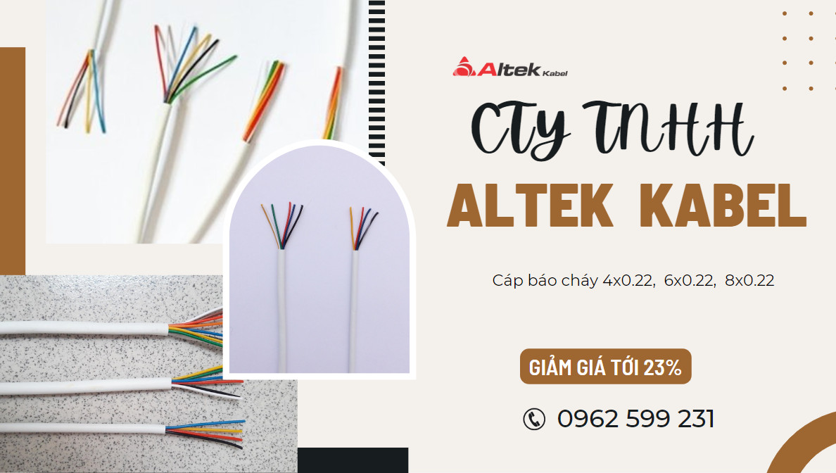 Cáp tín hiệu báo cháy Altek kabel/ Cáp chậm cháy/ báo khói