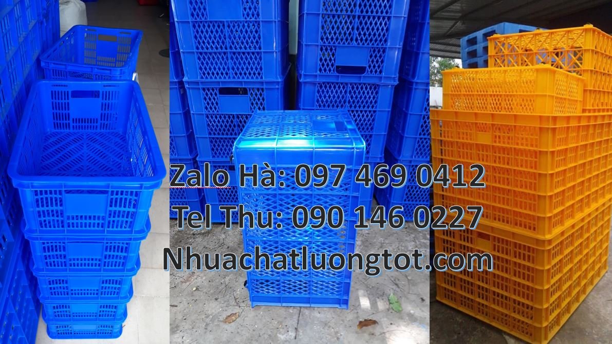 Bán sóng nhựa đựng rau củ quả, sóng nhựa hở có bánh xe chất lượng cao