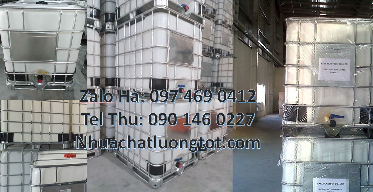 Bán tank nhựa 1000l màu trắng đựng hóa chất,thùng nhựa ibc 1000l cũ rẻ