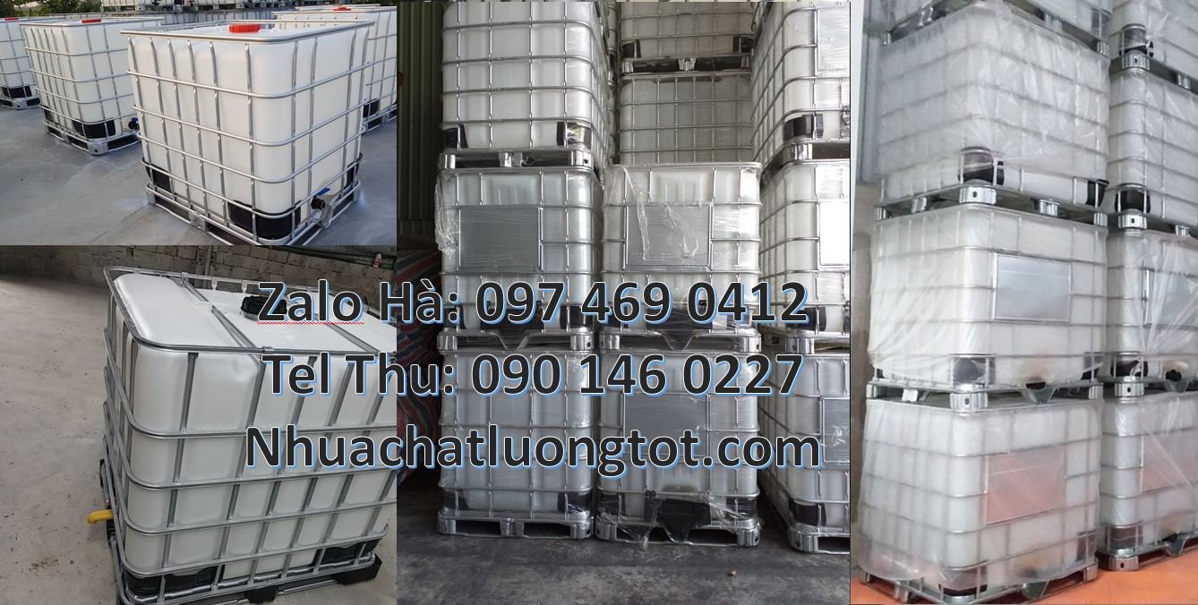 Bán tank nhựa 1000l màu trắng đựng hóa chất,thùng nhựa ibc 1000l cũ rẻ