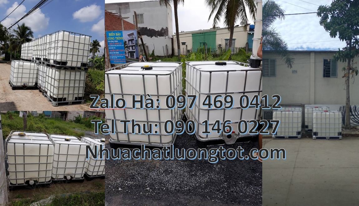 Bán tank nhựa 1000l màu trắng đựng hóa chất,thùng nhựa ibc 1000l cũ rẻ