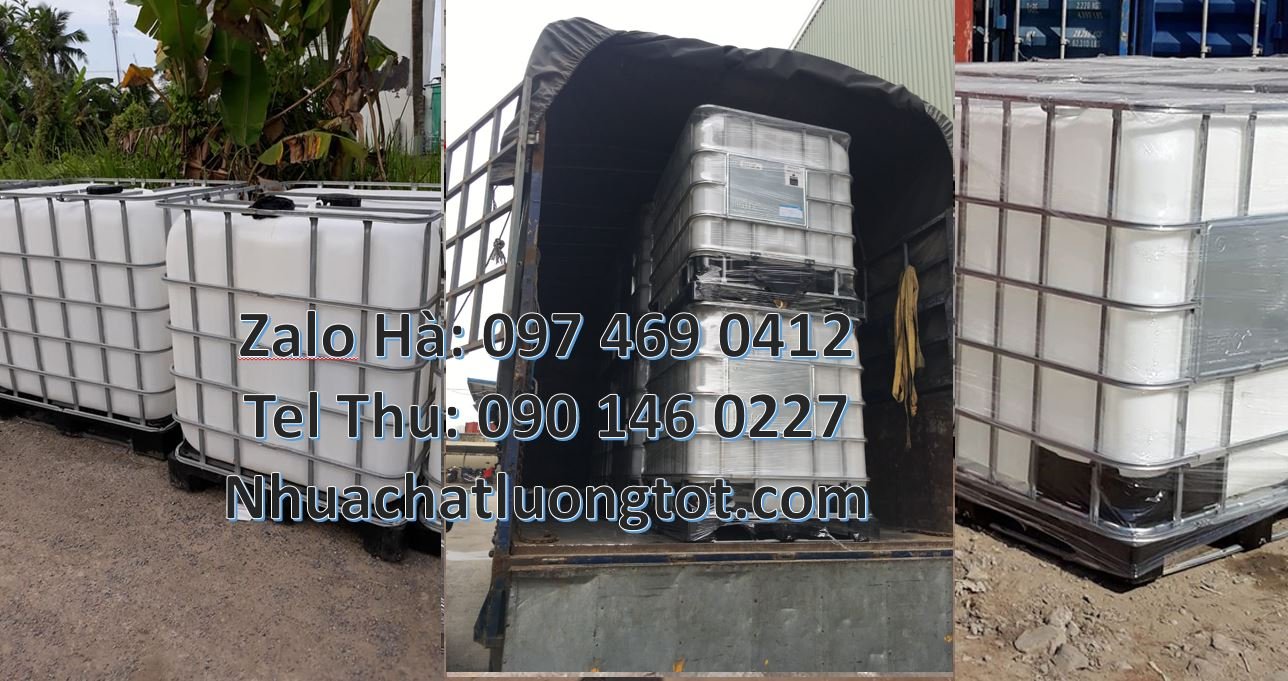 Bán tank nhựa 1000l màu trắng đựng hóa chất,thùng nhựa ibc 1000l cũ rẻ