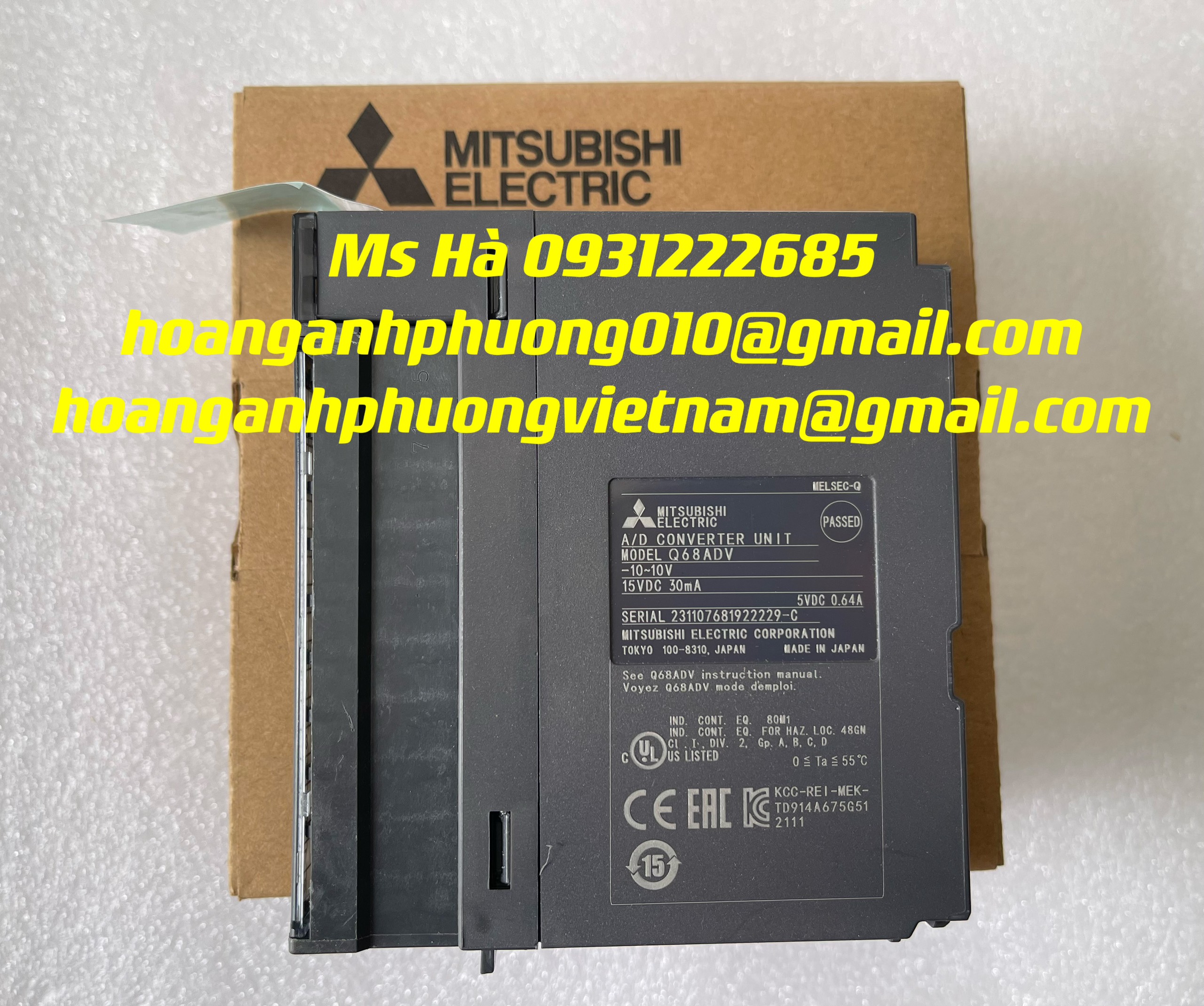 Mô đun đầu vào 8 kênh mitsubishi Q68ADV - bảo hành 12 tháng