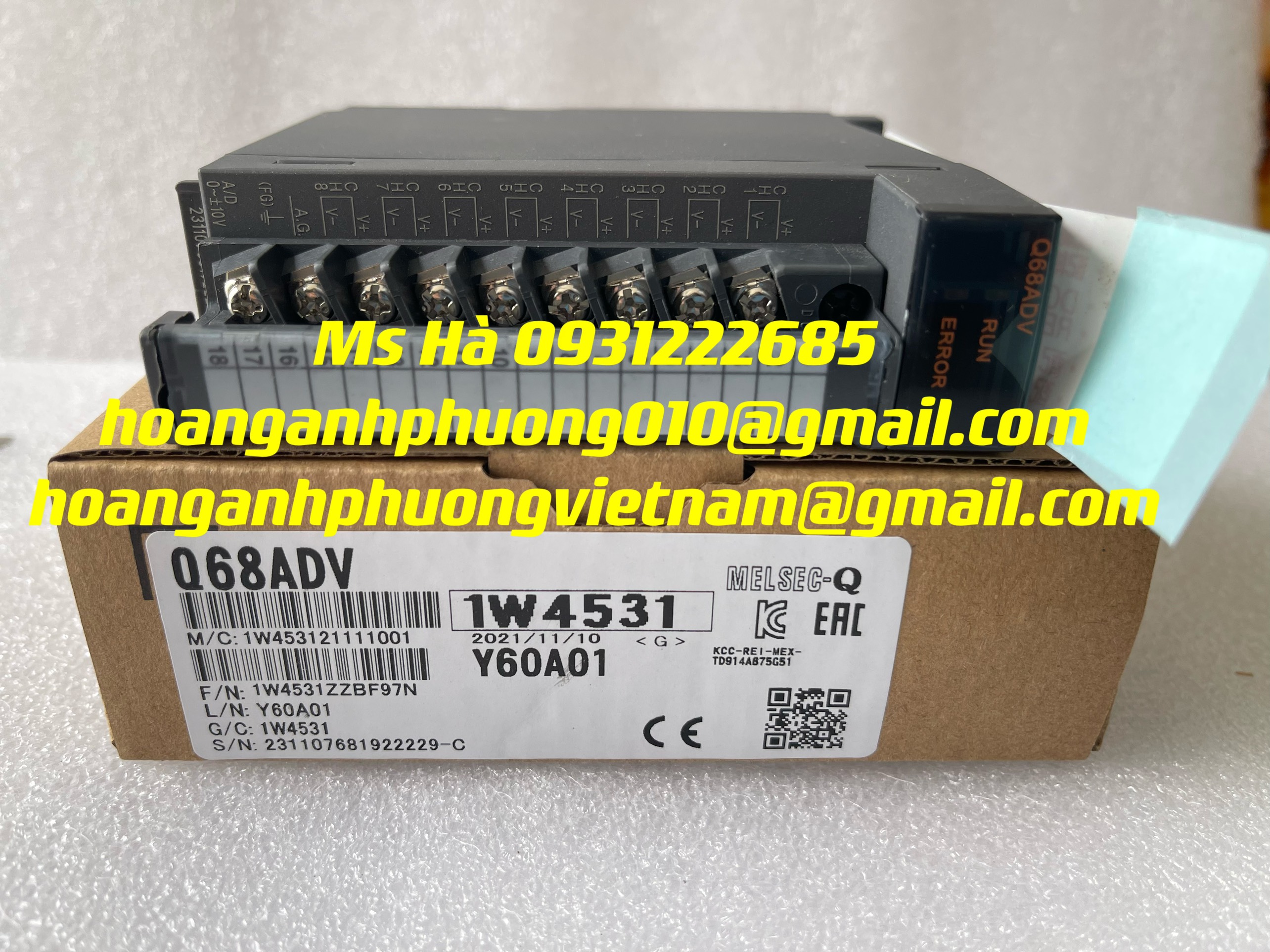 Mô đun đầu vào 8 kênh mitsubishi Q68ADV - bảo hành 12 tháng