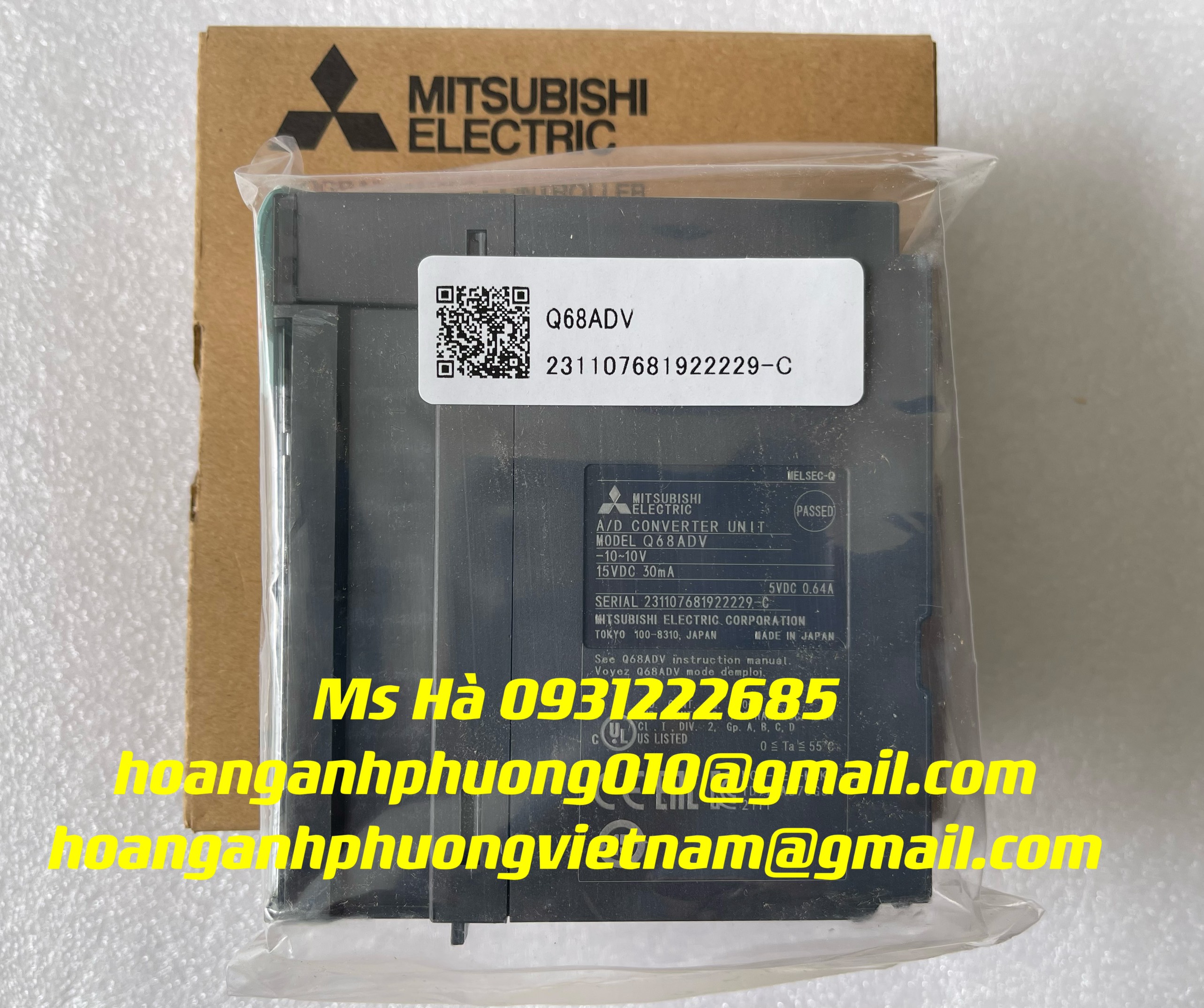 Mô đun đầu vào 8 kênh mitsubishi Q68ADV - bảo hành 12 tháng