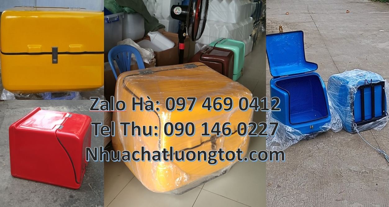 Bán thùng giao hàng đằng sau xe máy giá rẻ,thùng giao đồ ăn nhanh nước