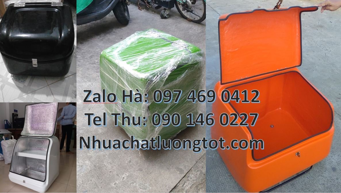 Bán thùng giao hàng đằng sau xe máy giá rẻ,thùng giao đồ ăn nhanh nước