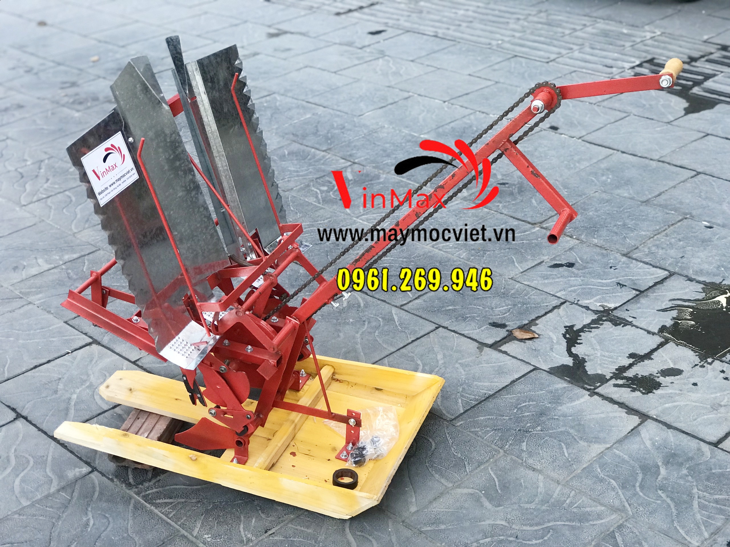 Máy cấy lúa mạ nhổ 2 hàng dắt tay năng suất cao