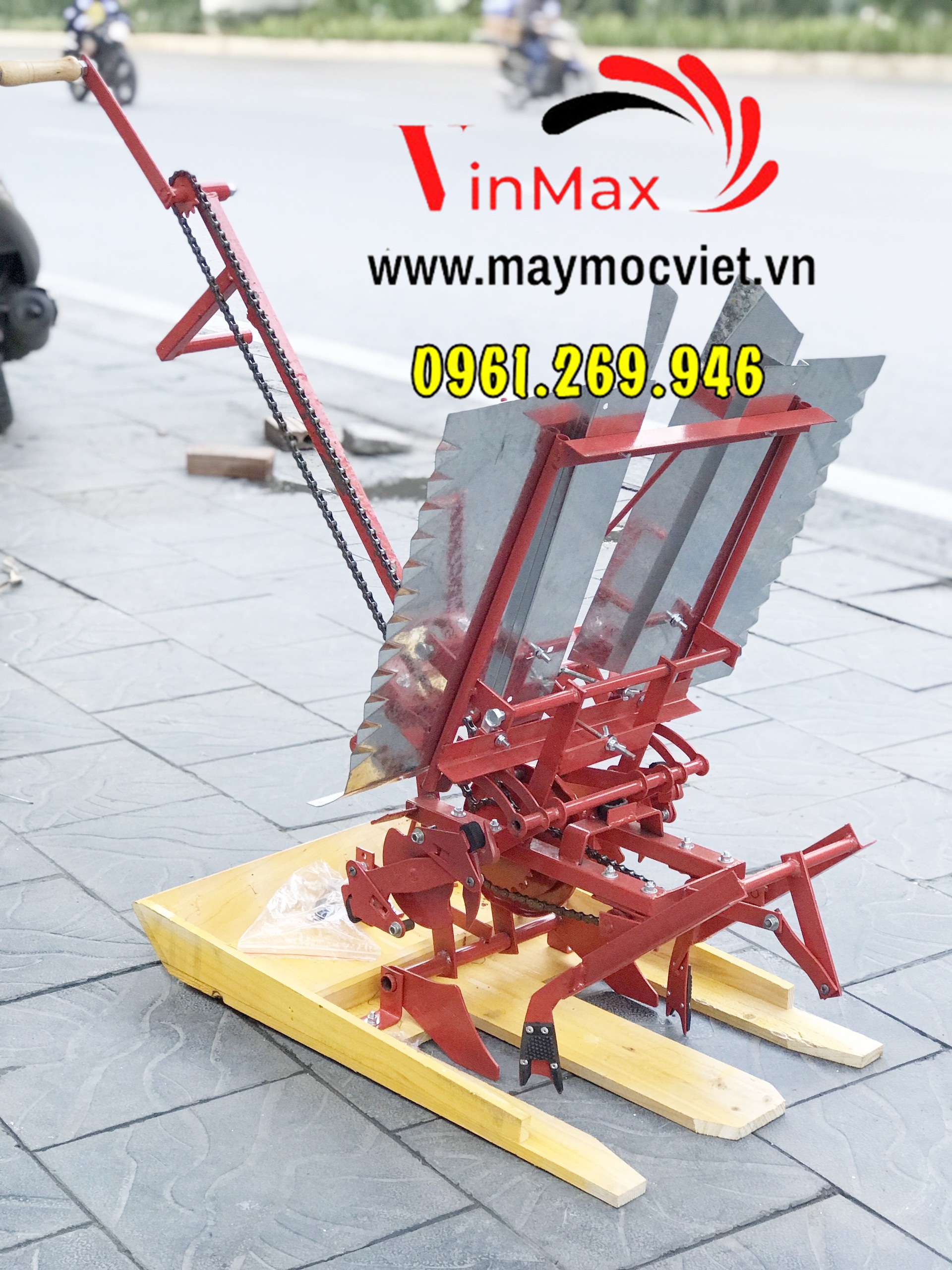 Máy cấy lúa mạ nhổ 2 hàng dắt tay năng suất cao
