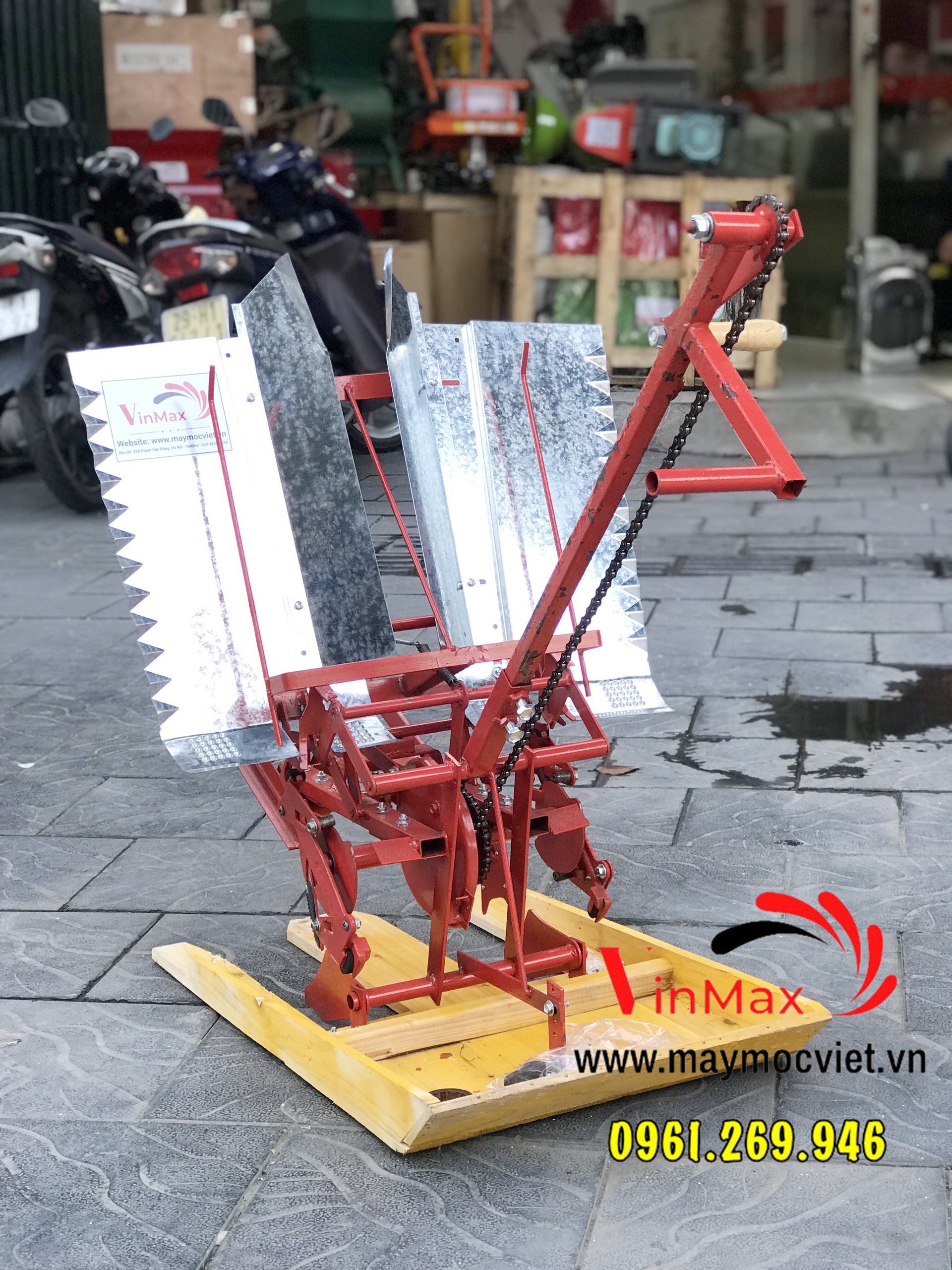 Máy cấy lúa mạ nhổ 2 hàng dắt tay năng suất cao