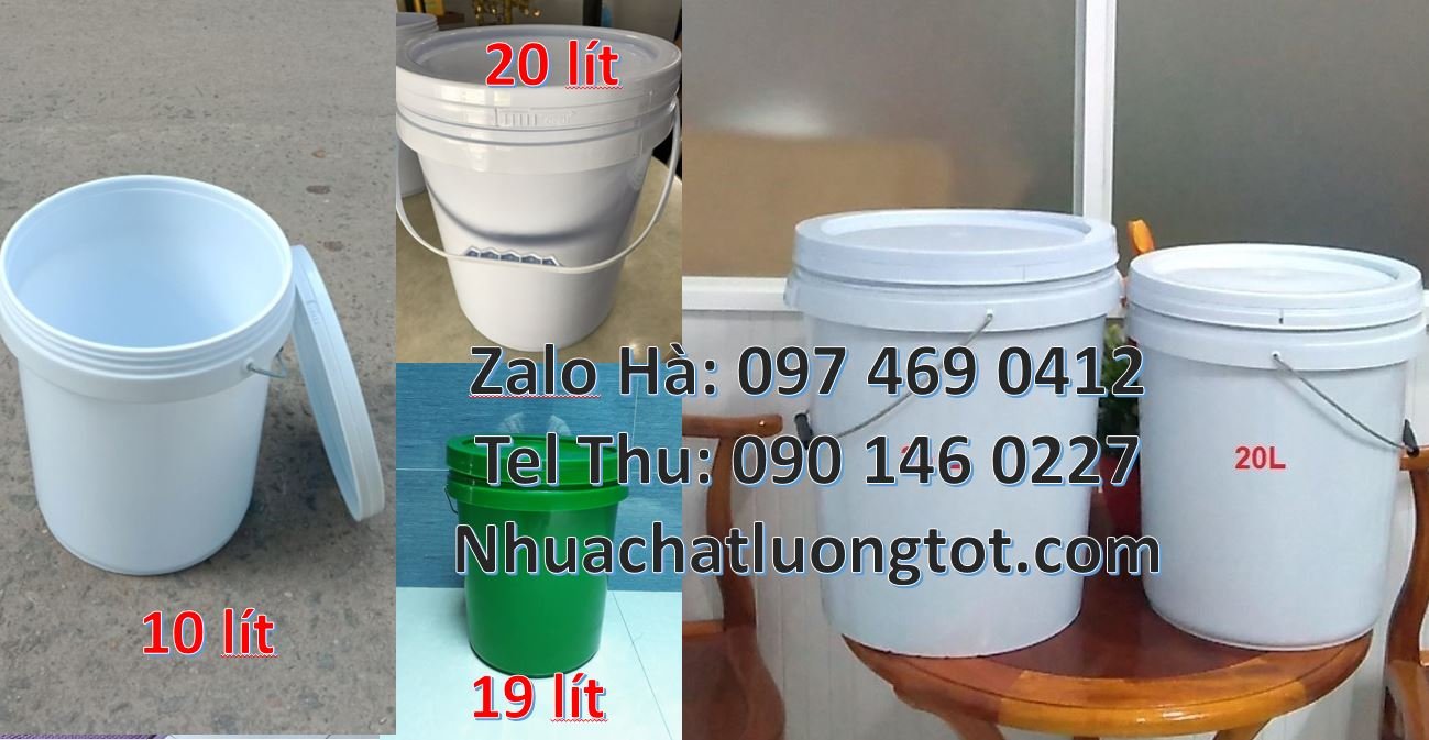 Bán thùng nhựa đựng sơn 19l quai sắt,thùng nhựa 25l nắp đậy chiết rót
