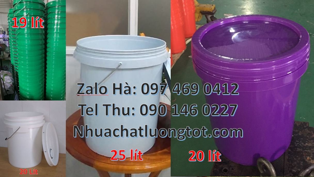 Bán thùng nhựa đựng sơn 19l quai sắt,thùng nhựa 25l nắp đậy chiết rót