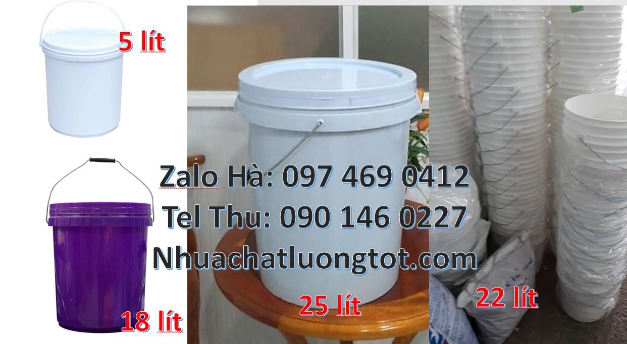 Bán thùng nhựa đựng sơn 19l quai sắt,thùng nhựa 25l nắp đậy chiết rót