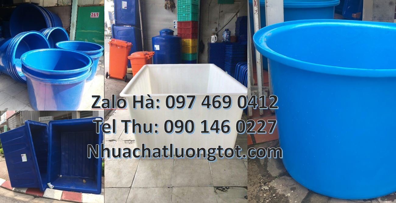 Bán thùng nhựa tròn đựng nước 1000l,thùng nhựa hình chữ nhật 1200l màu