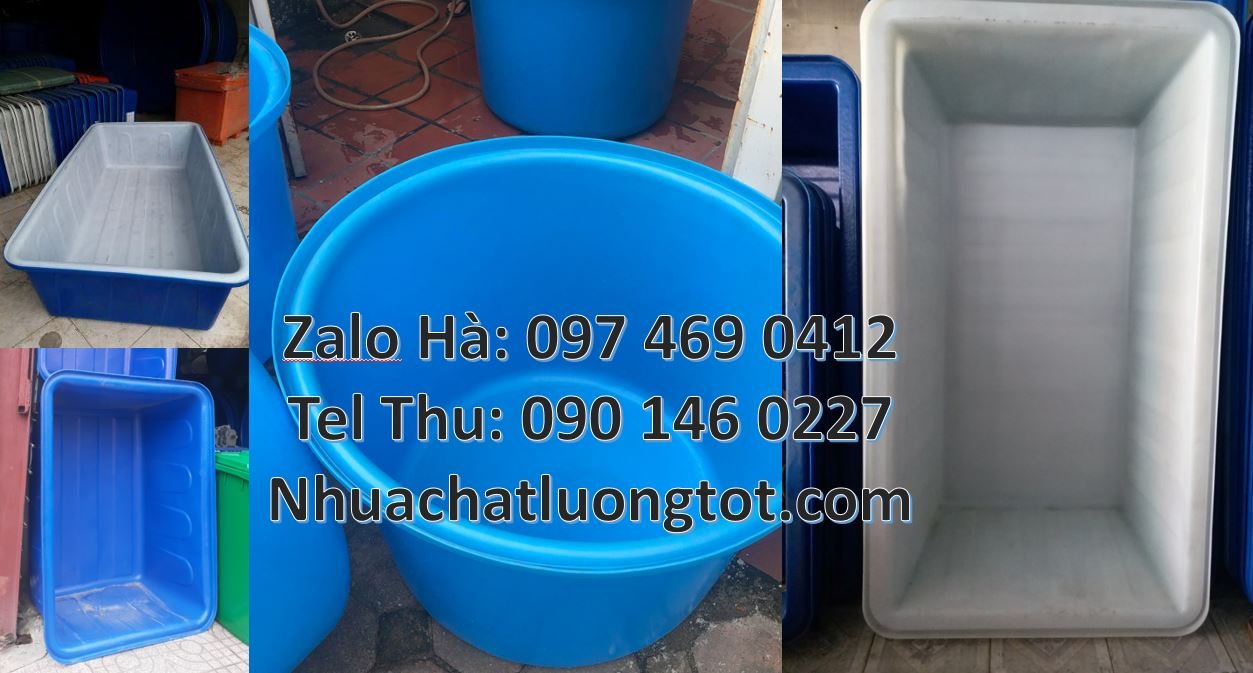 Bán thùng nhựa tròn đựng nước 1000l,thùng nhựa hình chữ nhật 1200l màu