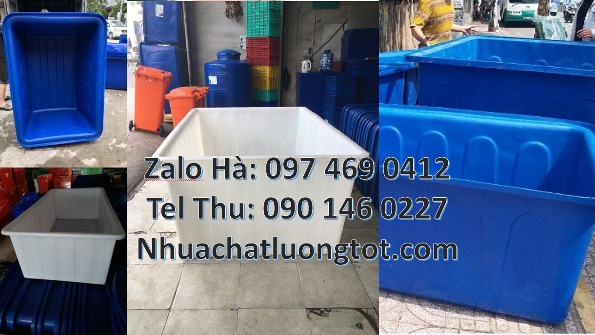 Bán thùng nhựa tròn đựng nước 1000l,thùng nhựa hình chữ nhật 1200l màu