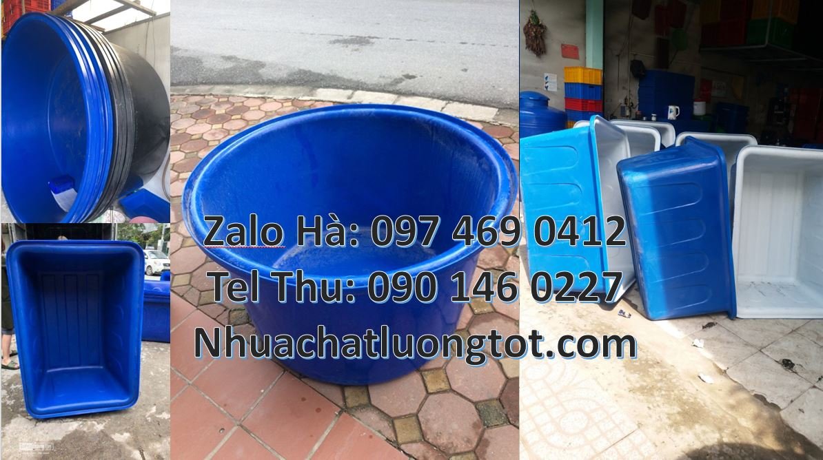 Bán thùng nhựa tròn đựng nước 1000l,thùng nhựa hình chữ nhật 1200l màu
