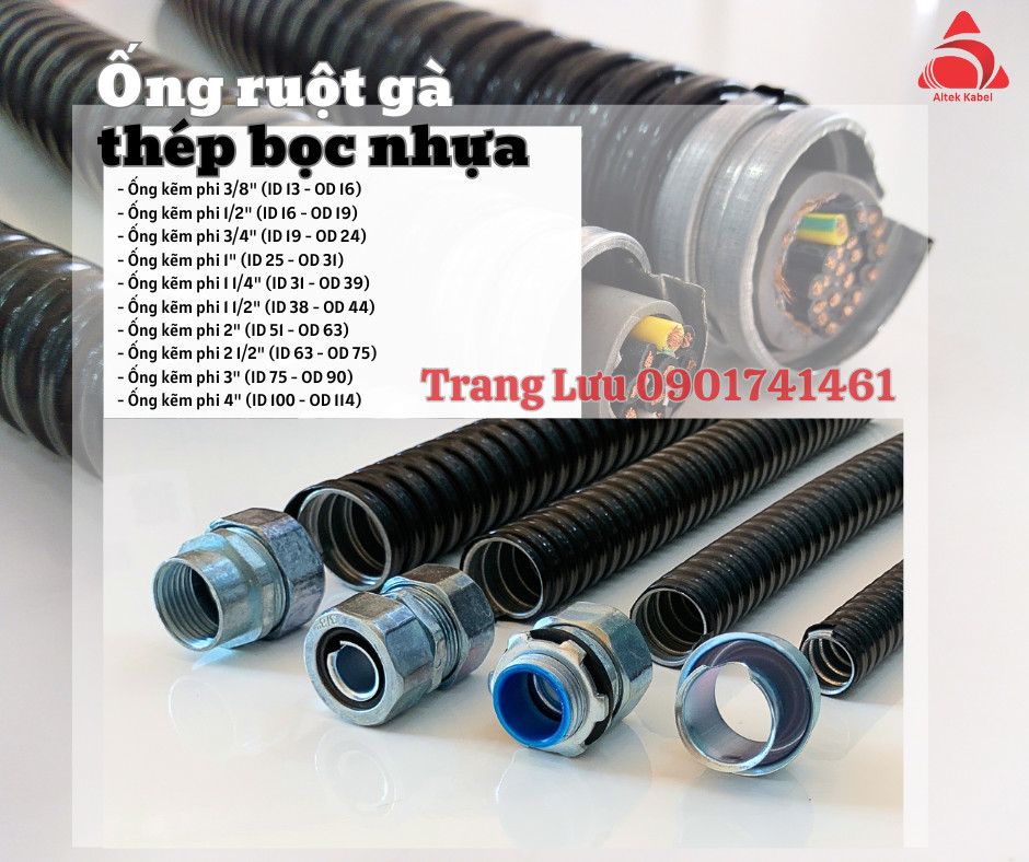 Phân phối ống ruột gà thép bọc nhựa tại Đà Nẵng