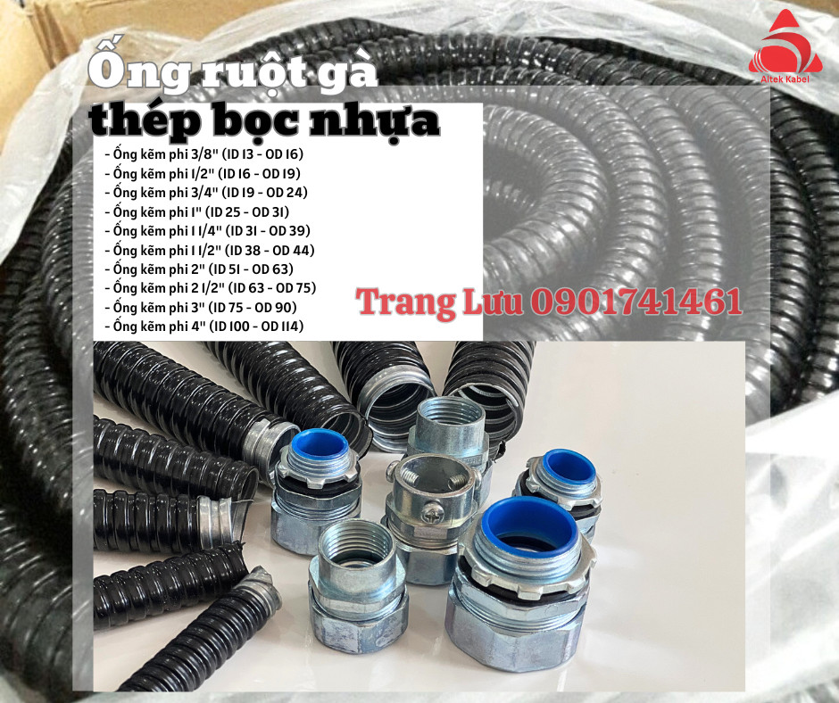 Phân phối ống ruột gà thép bọc nhựa tại Đà Nẵng